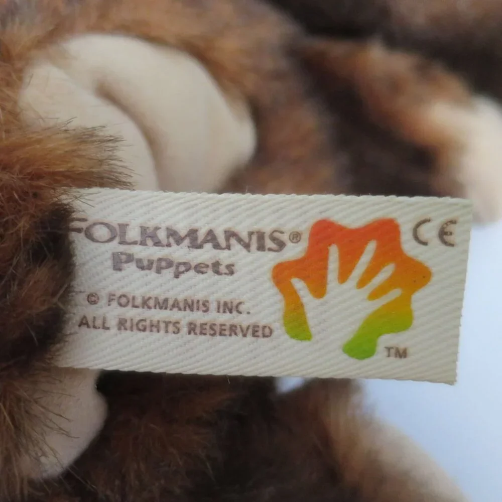 Folkmanis 10" Small Monkey Hand Puppet With Long Tail - Picture 5 of 6